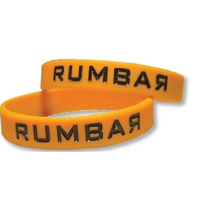 Debossed Silicone Wristband with Color Filling