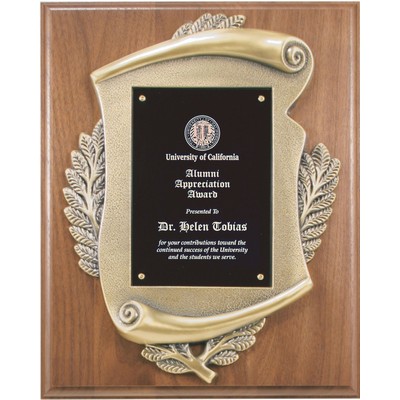 Scroll Plate Award Plaque 12"x15"