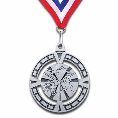 Custom Solid Pewter Medal (3")