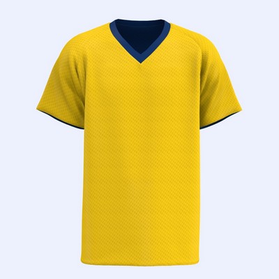 Mini Mesh V-Neck Reversible Jersey Shirt