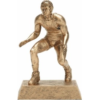 Signature Gold Wrestler Figurine - 8"