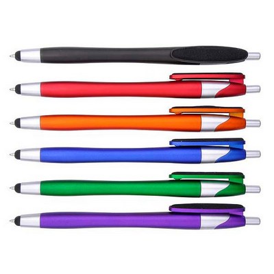 Colored Pen With Stylus & Screen Cleaner