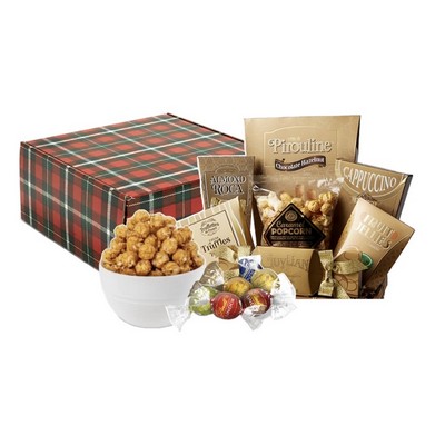 Holiday Plaid Box of Snacks