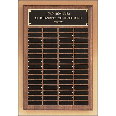 Solid Walnut Perpetual Plaque, 12x15", 24 plates