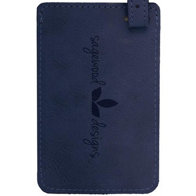 Luggage ID Tag - Blue, Leatherette