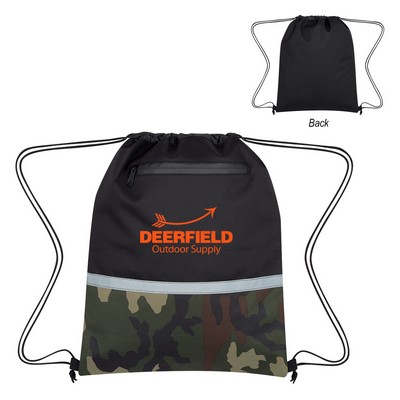 Camo Accent Drawstring Sports Pack