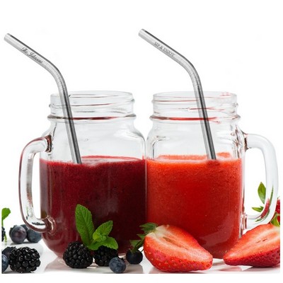 Personalized Reusable Bent Stainless Steel Drinking Straw