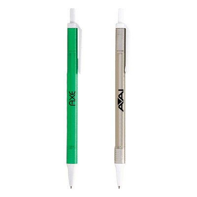 Classic Click Pen w/Translucent Colored Barrel