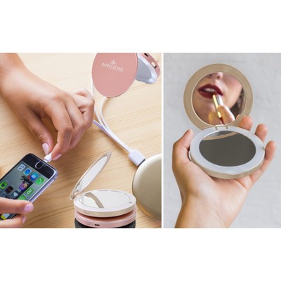 2-in-1 Power Bank & Compact Mirror