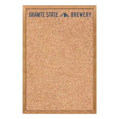 Oak Frame Wall Cork Board - 24"w x 36"h