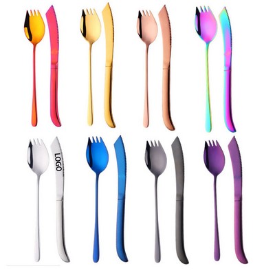 Colorful High Grade Stainless Steel Tableware Set