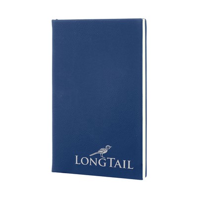 5¼" x 8¼" Blue/Silver Leatherette Journal