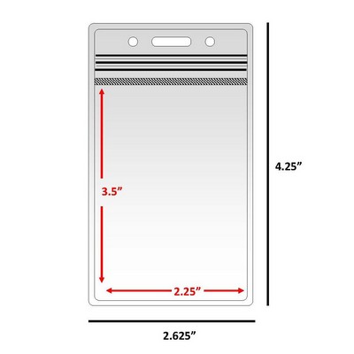 2x3 Vertical Sealed Badge Holder