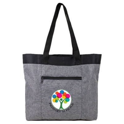 Heathered Gray Open Tote