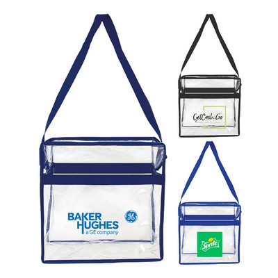 Clear PVC Messenger Tote Bag