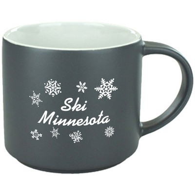 16 Oz. Norwich Mug (Matte Gray/white)