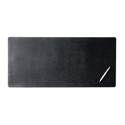 Bonded Black Leather No Core Rollable Desk Mat/Pad (32" X 15")