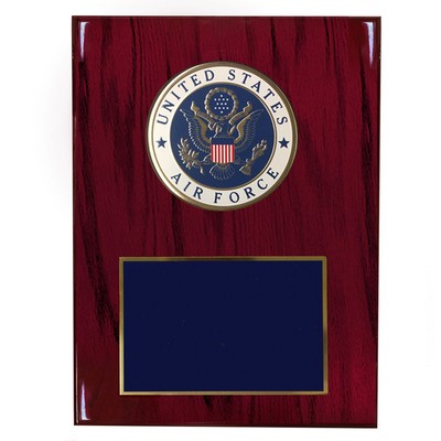 U.S. Air Force Plaque w/4" Embossed Medallion (8" x 10")