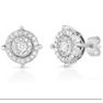 Jilco Inc. 1.00 TWT Multi-Stone Design Diamond Earrings