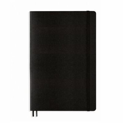 B6+ Paperback Softcover Notebook - Black, Plain Pages