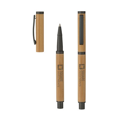 Hana Bamboo Cap-Off Ballpoint Pen