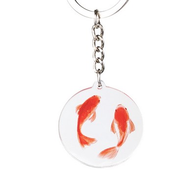 Round Shaped Acrylic Keychain - One Side Printing