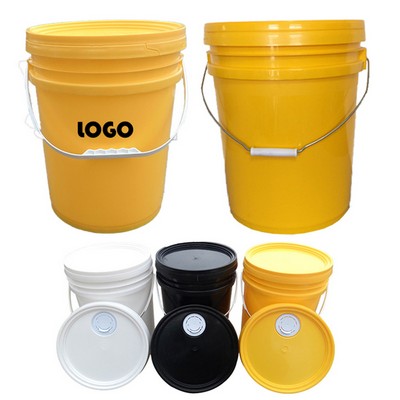 5 Gallon Plastic Bucket with Handle for Heavy-Duty Storage and Transport