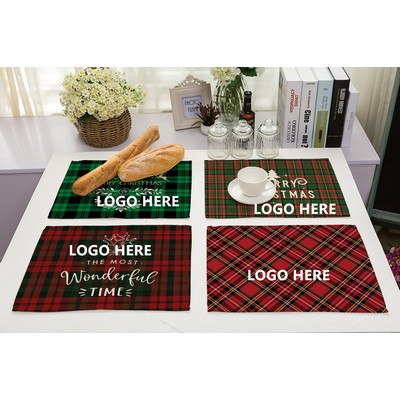 Plaid Table Mats For Dinner