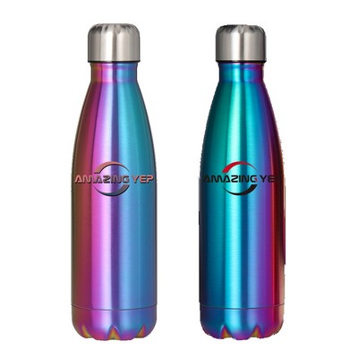 Galvanized Glossy Stainless Steel Bottle 17oz.