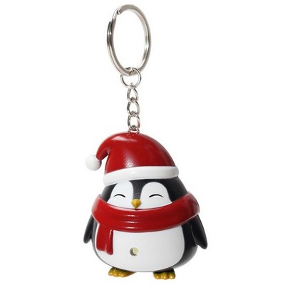 Christmas Penguin LED Sound Keychain