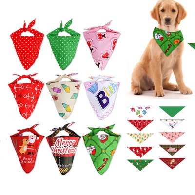 Custom Full Color Polyester Pet Triangle Bandana Scarf