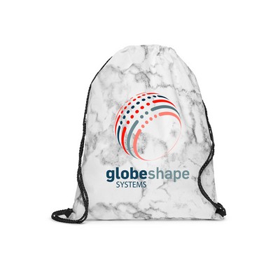 Marble Non-Woven Drawstring Backpack