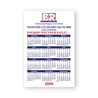 4" x 6" Calendar Magnet - 20mil