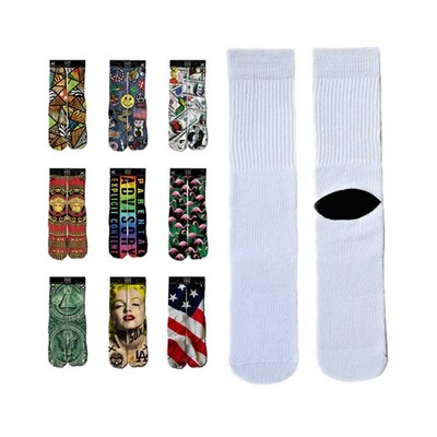 Custom Dye Sublimation Dress Socks