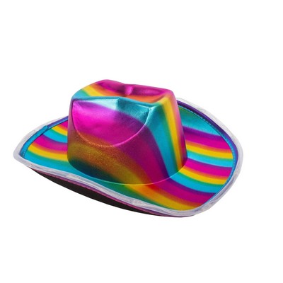 Rainbow Light Up Cowboy Hat