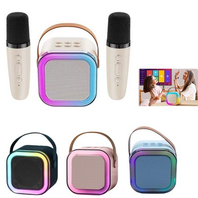 Portable Speaker W/ 2 Microphones