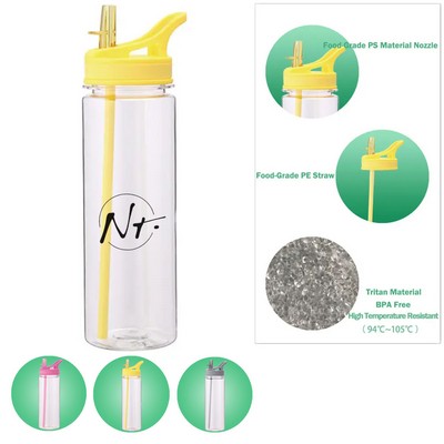 Portable Tritan Water Bottle With A Nozzle