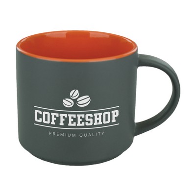 16 oz. Orange In Satin Gray Out Norwich Mug