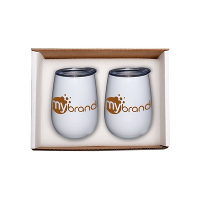 Duo Vacuum Stemless Wine Tumbler Gift Set