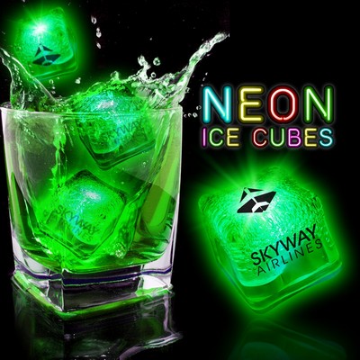 Green Neon Lited Ice Cubes(Pad Print)