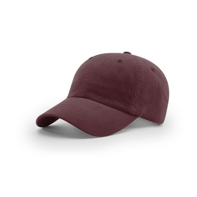 Richardson R55 Garment Washed Unstructured Twill Hat with Leather Patch