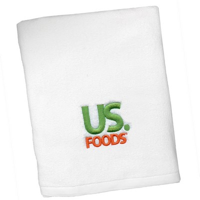 30" x 60", 11 lb., Standard Weight, Velour Hemmed Towel (Embroidered)