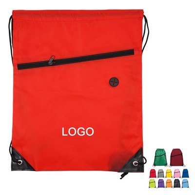 Drawstring Sports Pack with Zipper