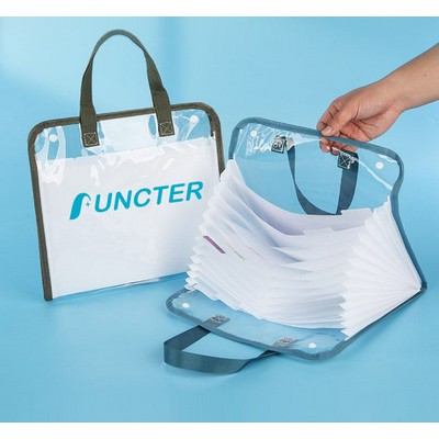 Portable Organ Bag Plastic File Folder Accordion File Folder