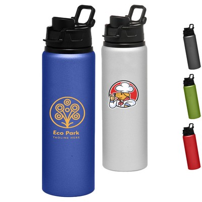 Aluminum Water Bottles - 25 Oz. Sports Bottle w/ Snap Lid