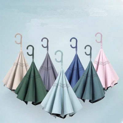 Reflective Strips Double Layer Inverted Umbrella