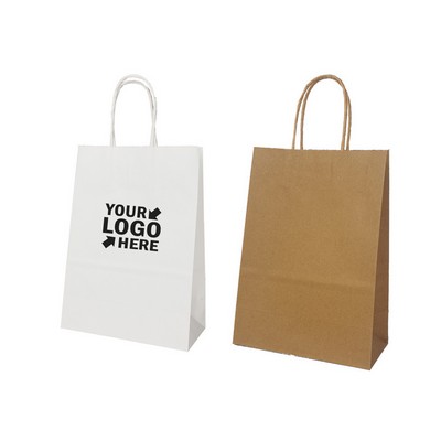 Kraft Paper Bag With Handles Gift Shopper Bag