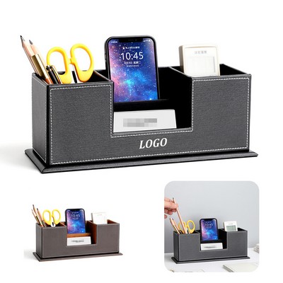 Executive PU Leather Desk Organizer