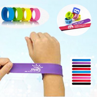 Flexible Silicone Slap-On Wristband Bracelets