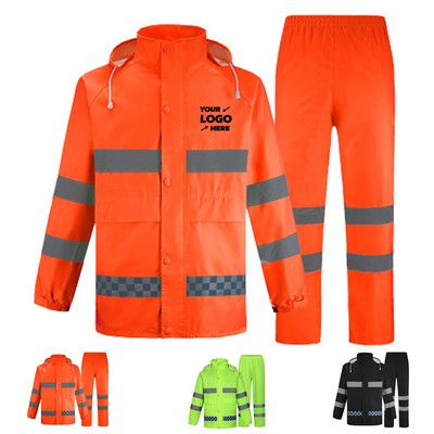 High Visibility Safety Rain Suit